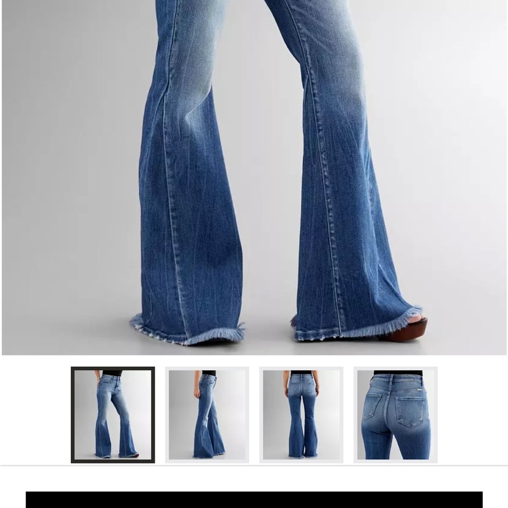 KanCan Blue Super Flare & Wide Leg Jeans - Picture 5 of 5